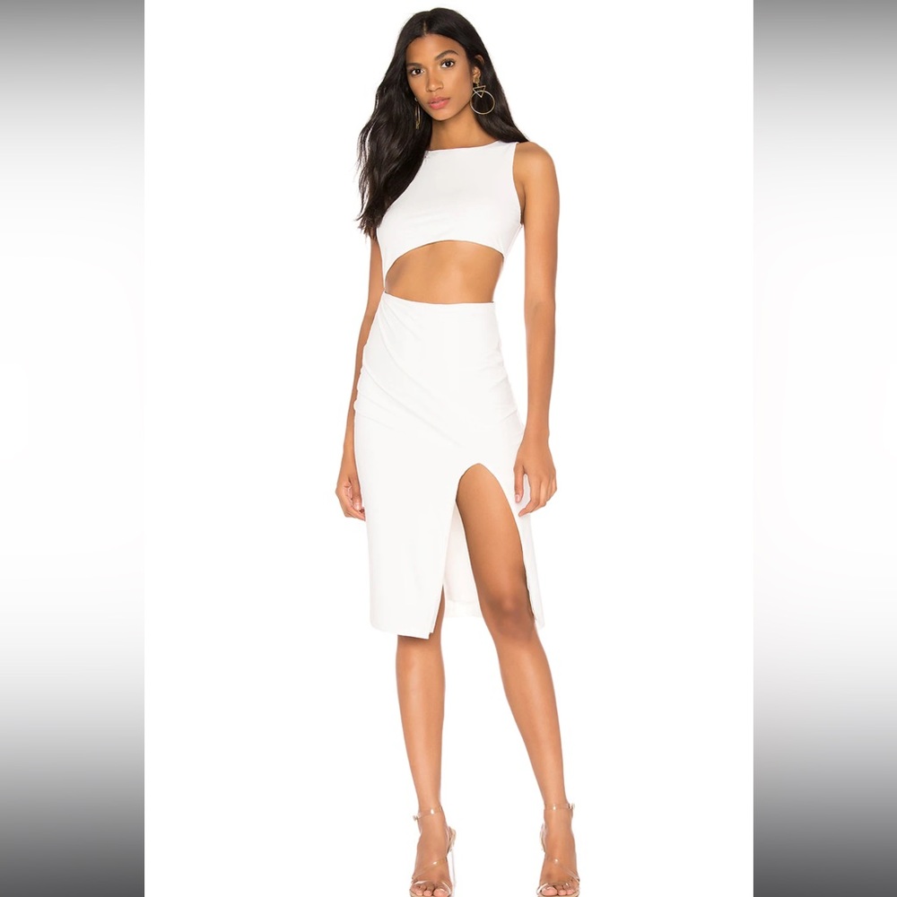 Superdown Amira Cut Out Dress in Ivory size S from Revolve